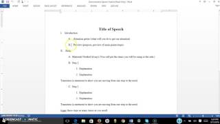 Demonstrative Speech Outline Overview [upl. by Lunneta334]