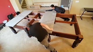 Full size 12ft Riley Snooker table installation time lapse Fitting by Riley England [upl. by Rhu]