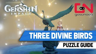 Three Divine Birds Locations Genshin Impact  How to Reach Qingyun Peak Puzzle Guide [upl. by Iret750]