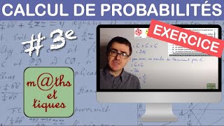 EXERCICE  Calculer une probabilités  Troisième [upl. by Ellerd]