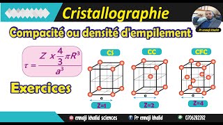 Compacité ou densité dempilement  exercices [upl. by Irik947]