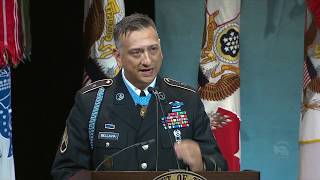 Pentagon Hall of Heroes Staff Sgt David G Bellavias Speech [upl. by Nocaed109]