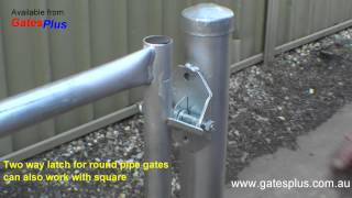 Gate Latch 2 way for round pipe and square [upl. by Etteve]