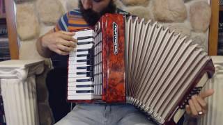 3485  Red Weltmeister Stella Piano Accordion LMM 26 40 599 [upl. by Ahsoem]