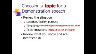 Informative Speeches Demonstration Speeches [upl. by Birch]