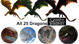 All 25 dragons in Game Of Thrones series  Explained [upl. by Eibbed803]