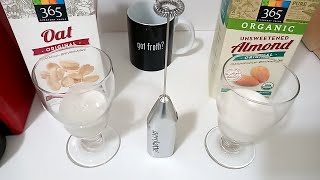 Oat Milk vs Almond Milk part 2 Frothing Test [upl. by Melitta]