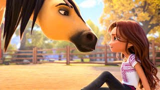 SPIRIT UNTAMED Movie Clip  Lucky Rides Spirit For The First Time Scene 2021 [upl. by Alex]