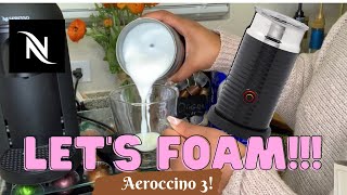 How To Foam Milk With Aeroccino 3 Make Coffee With Foam Tips amp Tricks  Easy Foamed Latte Recipe [upl. by Kubiak]