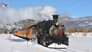 Winter Steam Trains On The Durango amp Silverton Narrow Gauge Railroad DampS [upl. by Ayortal527]