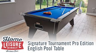 Signature Tournament Pro Edition English Pool Table [upl. by Mozza]