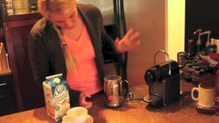 Nespresso Aeroccino Plus Frother Review Frothing Almond Milk [upl. by Hailey]