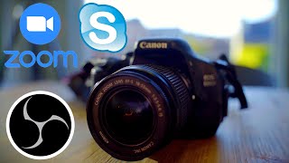 How to use old Canon T3i600D as Webcam OBS Zoom Skype  Mac amp Windows [upl. by Anala527]