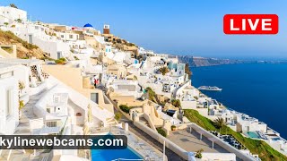 🔴 Recorded live footage webcam from Santorini  Greece [upl. by Lekym]